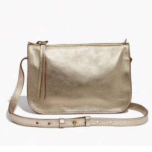 Madewell Simple Crossbody in Metallic Gold
